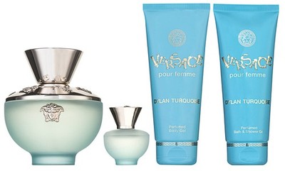 Versace Dylan Turquoise EDT Set 100ml + 5ml + BL + SG OVP NEW