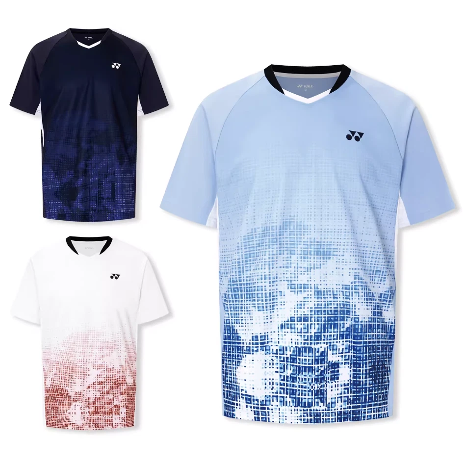Yonex Training T-Shirt Game Wear Badminton Tennis Breathable Quick Dry Mosaic