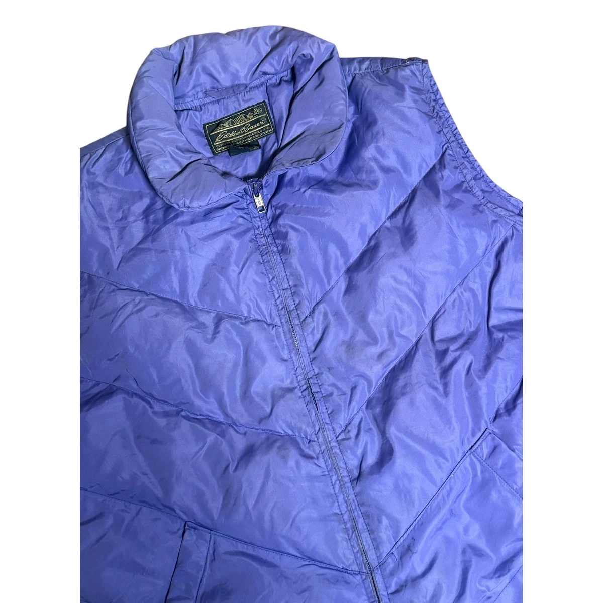 Veste Eddie Bauer Femme Vintage 90s Bleue Taille S - Capuche, Zip, Légère