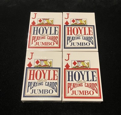 Hoyle  Jumbo Playing Cards  4 Decks: 2 Red And 2 Blue