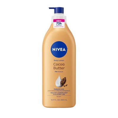 NIVEA Cocoa Butter Body Lotion for Dry Skin 16.9 Fl Oz (Pack of 1), Basic 