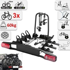 E-Bike Fahrradträger Anhängerkupplung 60kg Abklappbar Faltbar Für 3 Fahrräder