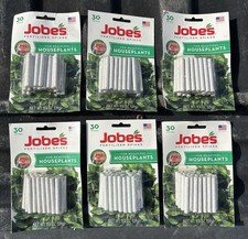 6 Packs Jobe's House Plants Fertilizer Spikes (30 Spikes/Pack, Total 180 Spikes)