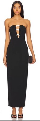 More To Come  Kariana Black Strapless Maxi Dress Party Cocktail Forma size XS