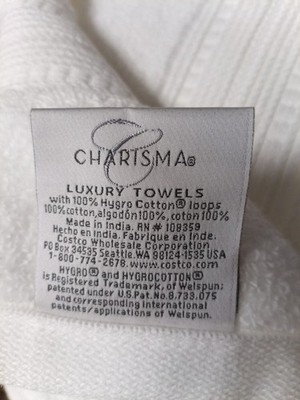 Charisma Luxury 2 Piece Bath Sheet Towel Set White 100% Cotton 