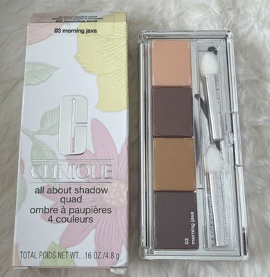 Clinique All About Shadow Quad - 03 MORNING JAVA Neutral Full Size NIB Free Ship