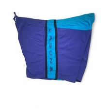 Vintage 80 s Laguna Men s Lined Colorblock Neon Swim Trunks Size XL Beach Y2K