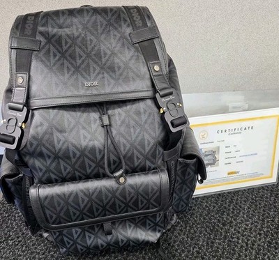 Christian DiorHit The Road Diamond Canvas Backpack Black