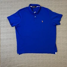 U.S. Polo Assn Men's Polo Shirt Royal Blue Luxury Feel Logo 2XL