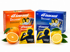 Bebida de sal mineral en polvo Dechamp sabores naranja y limón 20 g x 50 sobres