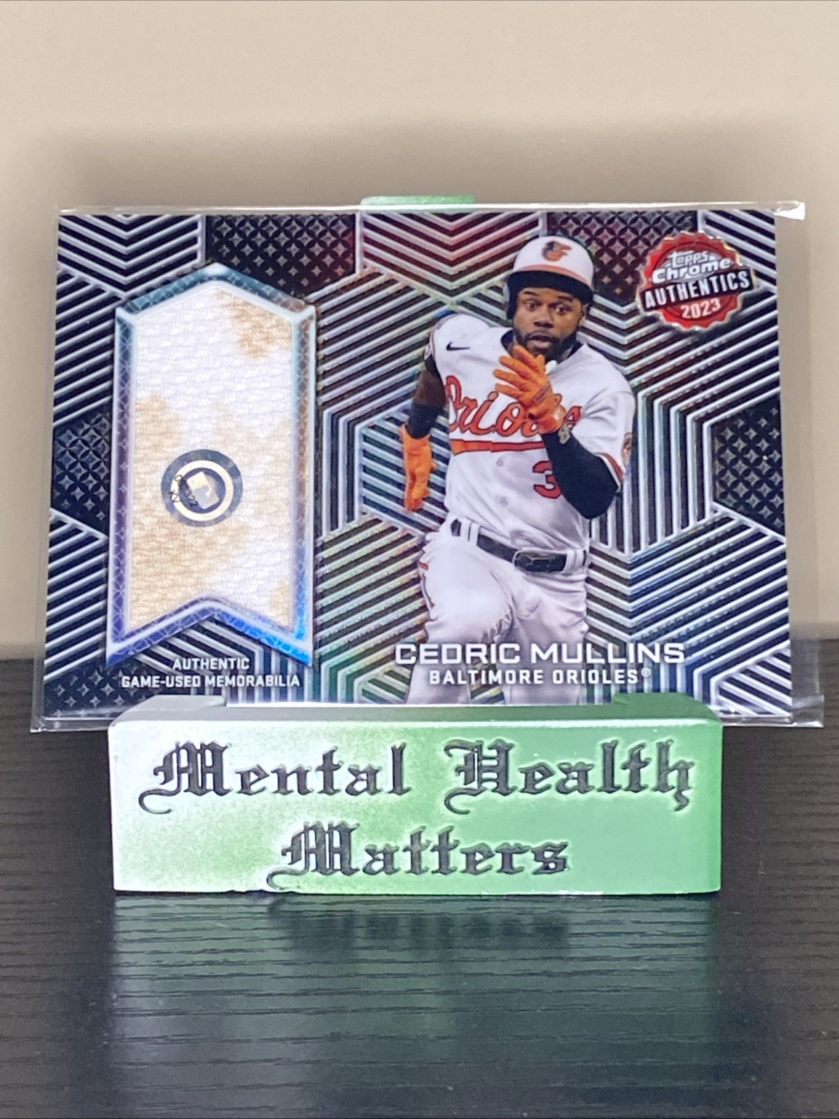 2023 Topps Chrome Authentics Cedric Mullins Dirty Game Used Patch Relic Rays O’s