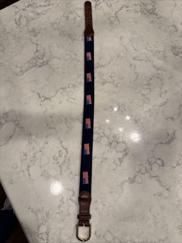 Boys American Glag Belt. Size Small 22in. Navy.
