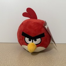 New Angry Birds Plush Red Bird Stuffed Animal 6" Rovio Toy Factory 2024