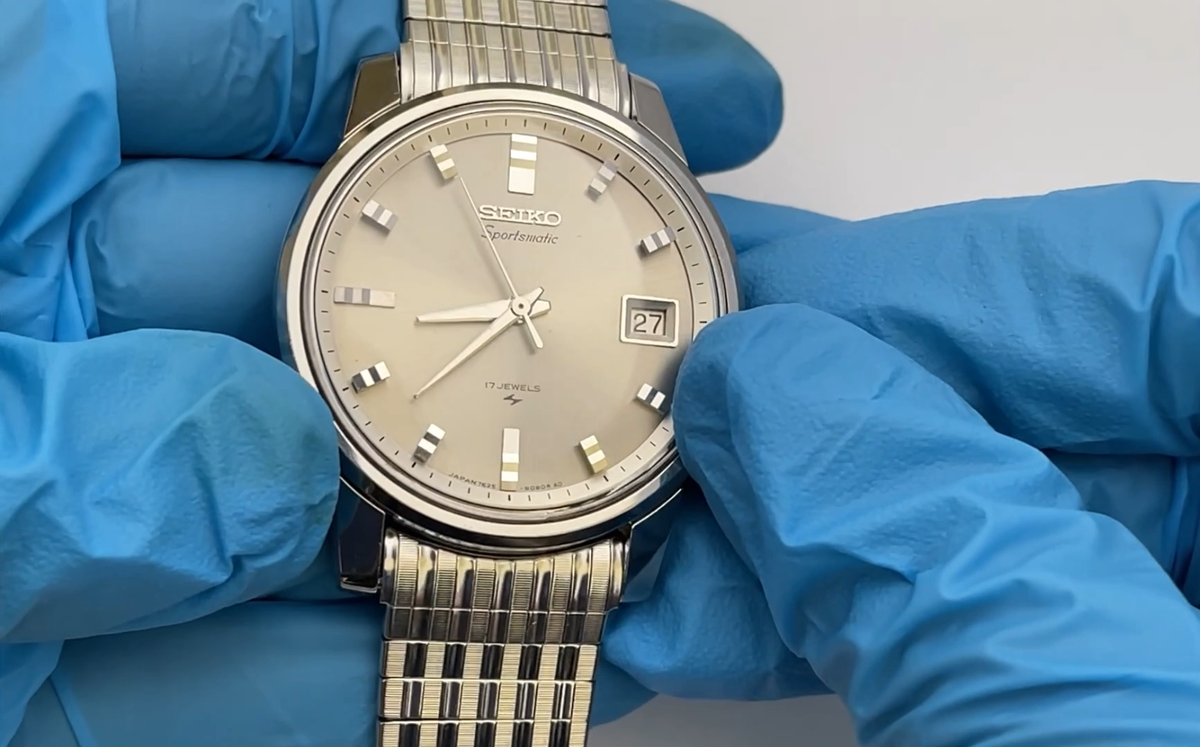Vintage Seiko 7625-8060 Sportsmatic Diashock Stainless Steel