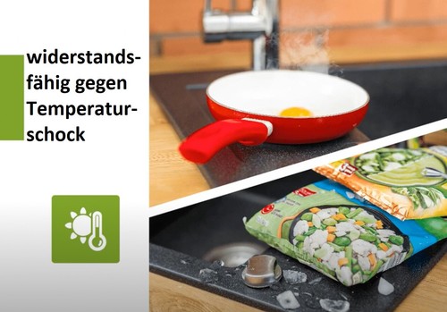 Granitspüle Küchenspüle Doppelbecken Grau Spüle 47x78 + Siphon GRATIS! - Bild 8 von 10