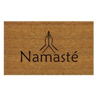 Namaste Door Mat, Black, Smaller Than 2 X 3 on sale Namaste Door Mat, Black, Smaller Than 2 X 3 on sale
