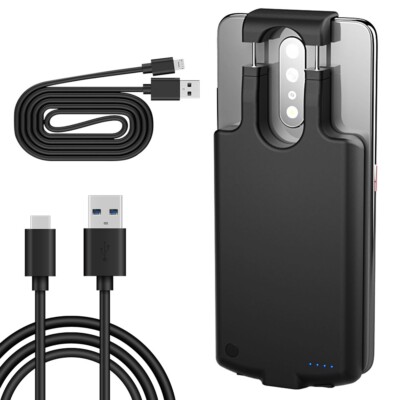 Boosting 6800mAh Battery Charger Power Case 2x Data Cable for HTC U11+ phone US
