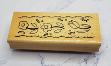 Spring Flowing Flowers Anita's Border Wood Mounted Rubber Stamp