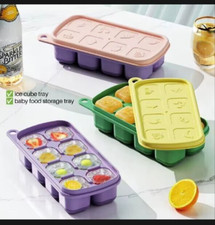 3 pieces Baby Food Storage Ice Cube Tray Silicone mold FREESHIPPING