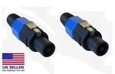 X2 Audio2000s ACC3199 Two-Pack 4-Pin Speakon Male Connectors 4 Pole - NEW