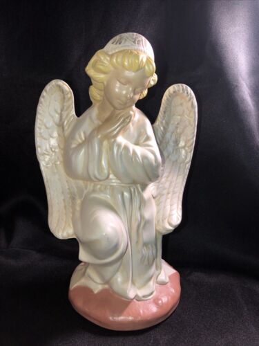 Vintage Ceramic Praying Kneeling Angel Figurine - Afbeelding 1 van 8