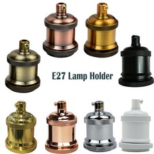 Modern Screw E27 Light Bulb Lamp Holder Ceramic Base Pendant Socket UK