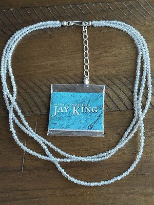 Jay King DTR 925 Silver 3 Strand Labradorite  Necklace 18+2.5 