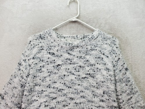SO Heritage Sweater Girl L Gray Eyelash Polyester Long Sleeve Crew Neck Pullover - Picture 3 of 9