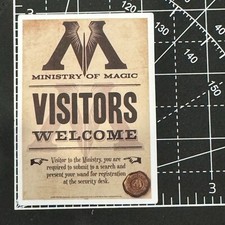 MINISTRY OF MAGIC VISITORS WELCOME- Harry Potter Decal Vinyl Sticker Bomb Poster