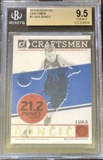 2019-20 Panini Donruss Craftsmen #7 Luka Doncic BGS 9.5 2nd Yr Mavericks Lakers