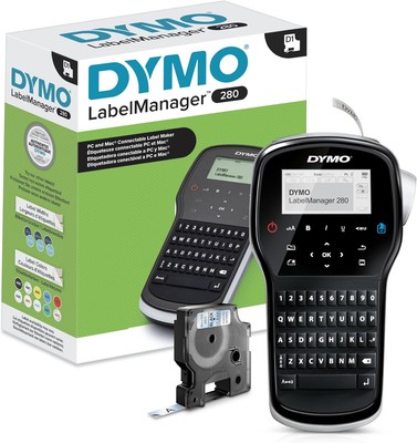 DYMO Label Maker, Labelmanager 280 Rechargeable Portable Label Maker, Easy-To-Us