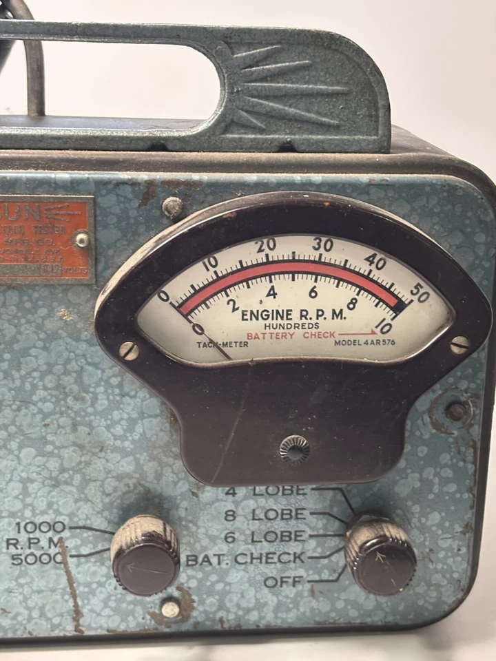 ВИНТАЖ 1950-х SUN MODEL G G3260 HIV — ТАХОМЕТР — 6/12 ВОЛЬТ ОРИГИНАЛ - Изображение 4 из 4