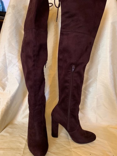 vegan suede over the knee boots