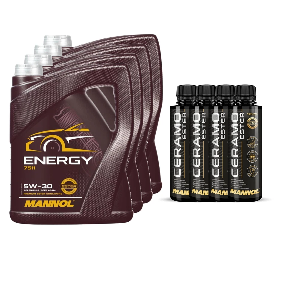 Aceite de motor 20L MANNOL ENERGY 5W-30 incl. 4 aditivos Ceramo Ester 9829