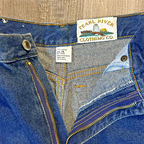 Vintage Boys PEARL RIVER CLOTHING CO Dark Wash Jeans ~ Size 14 (23x26) - Picture 4 of 6
