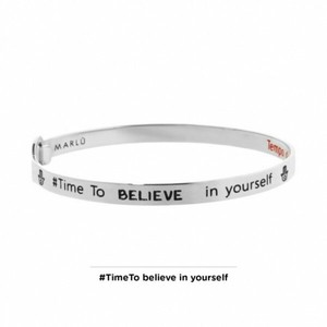 Bracciale Donna Acciaio Rigido Mano Di Fatima Credi In Te Stesso Believe Marlu Ebay