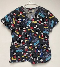 Disney Mickey Mouse  It All Started With A Mouse  Womens Size Medium Scrub Top