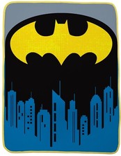Batman Kids Boys Bedding Soft Plush Microfiber Throw 46"x 60" Symbol Silhouette