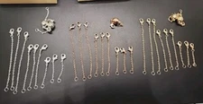Magnetic & Lobster Claw Extender Chains, RG/YG/Silver tones, 32 piece Set, NIB