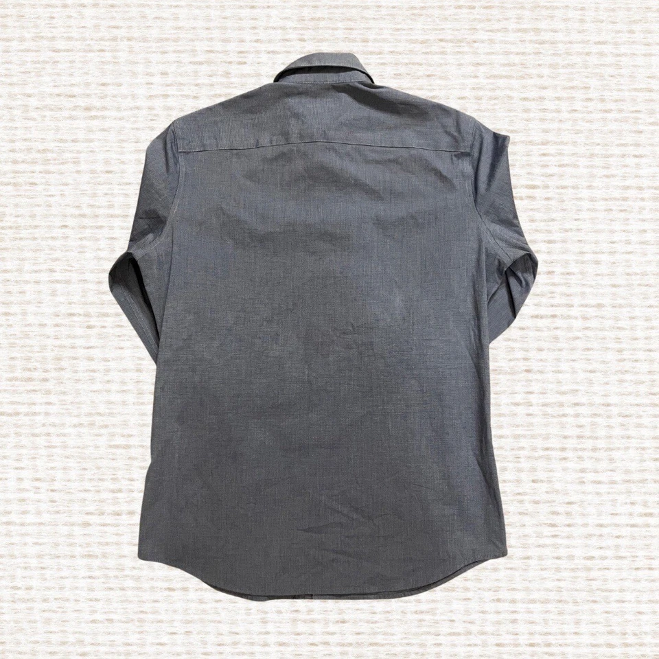 Camisa de vestir Apt 9 Premier Flex para hombre pequeña con botones azul y gris manga larga Foto 2 de 4