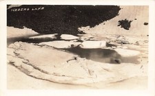 LP54 Glacier National Park Montana Iceberg Lake 1939   RPPC Postcard