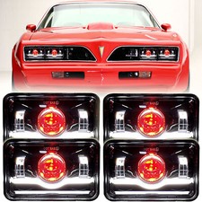 4pcs 4x6 Led Headlights Fit Pontiac Firebird Trans Am 1977 1978 1979 1980 1981