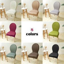 Round Back Chair Cover Restaurant Seat Cover Hotel Banquet Stretch Chair Cover.