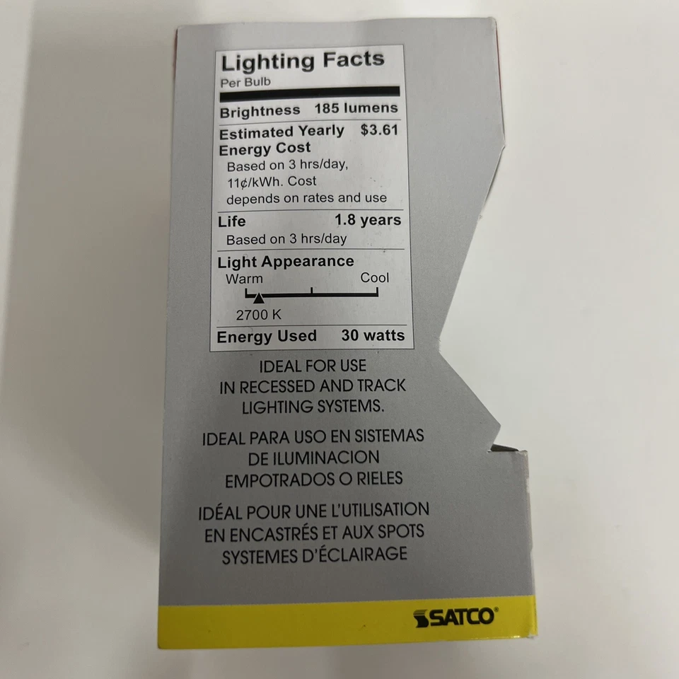 Satco S3210 120V Medium Base 30-Watt R20 Light Bulb, Frosted - Image 2 of 3