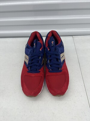 Saucony Grid 9000 Sparring Blue Red Gold Shoes S70279-1  display picture 1