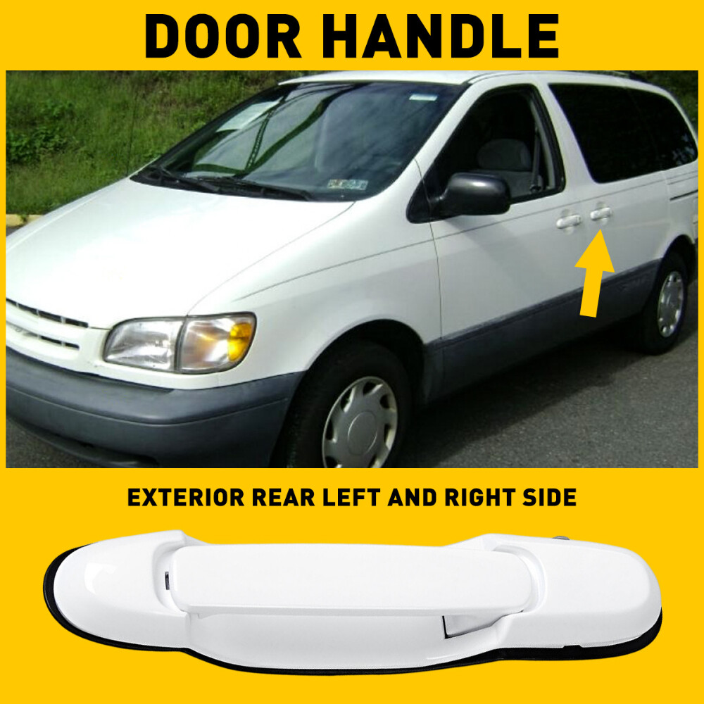 Exterior Door Handle 4PCS Set for 04-10 Toyota Sienna 3Q3 Salsa Red