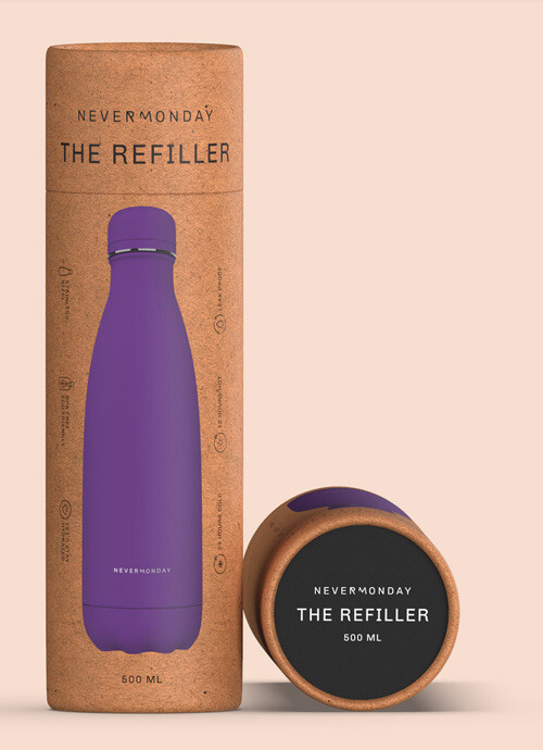 Never Monday The Refiller gourde rechargeable 500 ml en inox écoresponsable