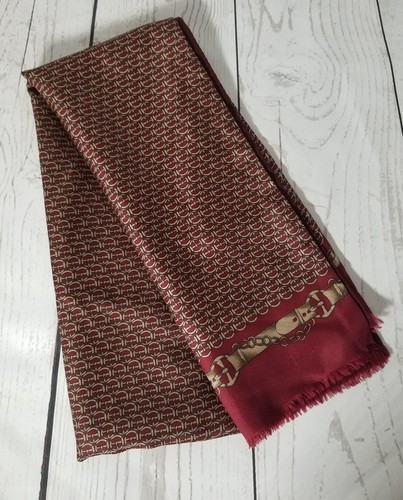 vintage paolo gucci 100% silk reversible scarf.