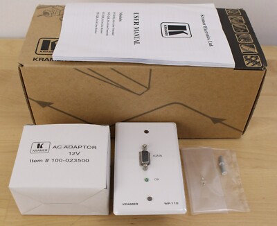 Kramer WP-110/U Active Wall Plate XGA Line Transmitter Computer Graphics Video