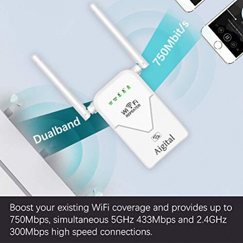Aigital WLAN Repeater Router 750AC High Speed - Afbeelding 8 van 8